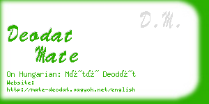 deodat mate business card